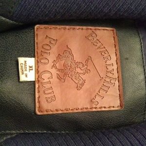 Spring polo club leather jacket